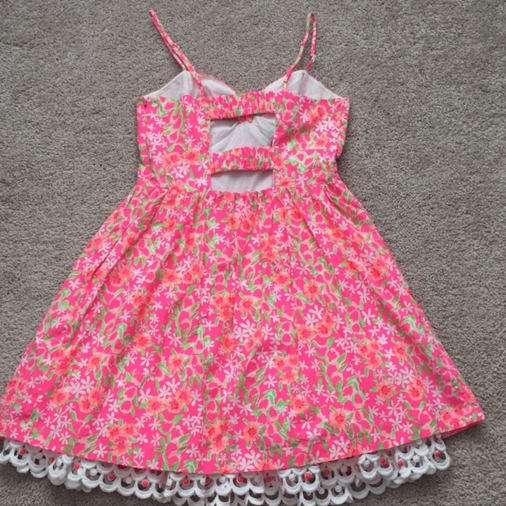 Lilly Pulitzer neon pink fit and flare dresses